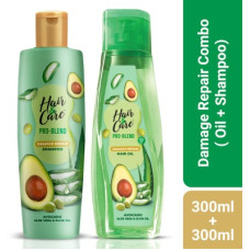 Deals and Offers on - HAIR & CARE Pro Blend Damage Repair Hair Shampoo+Oil Combo with Olive Oil,300ml(2 Items in the set) Deals, Discounts & Offers on - HAIR & CARE Pro Blend Damage Repair Hair Shampoo+Oil Combo with Olive Oil,300ml(2 Items in the set)