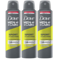 Deals and Offers on - DOVE Men+Care Sport Active + Fresh Dry Spray Antiperspirant Deodorant (Pack of 3) Deodorant Spray - For Men(450 ml, Pack of 3) Deals, Discounts & Offers on - DOVE Men+Care Sport Active + Fresh Dry Spray Antiperspirant Deodorant (Pack of 3) Deodorant Spray - For Men(450 ml, Pack of 3)