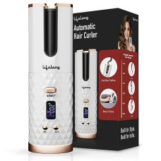 Deals, Discounts & Offers on  - Lifelong Automatic Hair Curler, Quick Heating Rechargeable Cordless Hair Styler|L/R Rotating Curler (150-200 C)|Ceramic Coated Rotatable Hair Curling Iron, 6 Temps & Timers (LLPCW101, White)