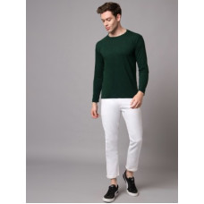 Deals, Discounts & Offers on  - [Sizes ] InkTeesMen Solid Round Neck Polyester Dark Green T-Shirt