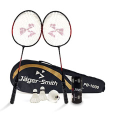 Deals and Offers on - Jager-Smith PB 1000 Combo & Featherlite 2 (Pack of 3) Feather Shuttles with Full Body Cover Deals, Discounts & Offers on - Jager-Smith PB 1000 Combo & Featherlite 2 (Pack of 3) Feather Shuttles with Full Body Cover