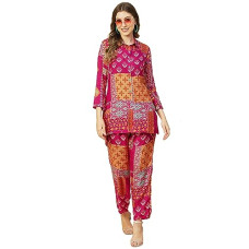 Deals and Offers on Women - GoSriKi Women's Cotton Blend Straight Floral Printed Co-Ord Set Deals, Discounts & Offers on Women - GoSriKi Women's Cotton Blend Straight Floral Printed Co-Ord Set