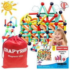 Deals, Discounts & Offers on Toys & Games - SNAPTRON Magnetic Sticks Building Blocks for Kids-32Pcs Big Magnetic Toys