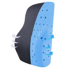 Deals and Offers on - Sleepsia Newly Launched - Gel Ventilated Memory Foam Lumbar Support Cushion, Back Support Cushion Car, Chair and Office Chair - Back Pain Relief Improve Posture (Lumbar Support Back Cushion) Pack of 1 Deals, Discounts & Offers on - Sleepsia Newly Launched - Gel Ventilated Memory Foam Lumbar Support Cushion, Back Support Cushion Car, Chair and Office Chair - Back Pain Relief Improve Posture (Lumbar Support Back Cushion) Pack of 1