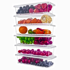 Deals and Offers on - Xiran Fridge Storage Boxes Fridge Organizer with Removable Drain Plate and Lid Stackable Fridge Storage Containers Plastic Freezer Storage Containers Deals, Discounts & Offers on - Xiran Fridge Storage Boxes Fridge Organizer with Removable Drain Plate and Lid Stackable Fridge Storage Containers Plastic Freezer Storage Containers