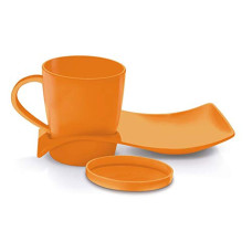 Deals and Offers on - MILTON Coffee and Cookies Melamine Server Set of 3, Orange Deals, Discounts & Offers on - MILTON Coffee and Cookies Melamine Server Set of 3, Orange