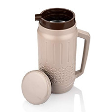 Deals and Offers on - ASIAN Plastic, Stainless Steel Thermo Tuff Hot and Cold Insulated Water Jug, 2000 ml, (Pearl Elaichi Grey) Deals, Discounts & Offers on - ASIAN Plastic, Stainless Steel Thermo Tuff Hot and Cold Insulated Water Jug, 2000 ml, (Pearl Elaichi Grey)