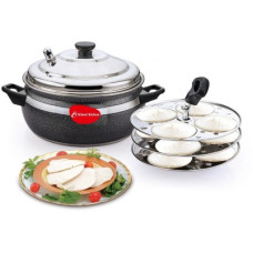Deals and Offers on Cookware - Mahavir STAINLESS STEEL Induction & Standard Idli Maker(3 Plates , 12 Idlis ) Deals, Discounts & Offers on Cookware - Mahavir STAINLESS STEEL Induction & Standard Idli Maker(3 Plates , 12 Idlis )