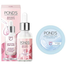 Deals and Offers on Beauty Care - Pond's Bright Beauty Spot-less Glow Serum, 30ml & POND'S Super Light Gel Oil Free Face Moisturizer 73 g, With Hyaluronic Acid & Vitamin E Deals, Discounts & Offers on Beauty Care - Pond's Bright Beauty Spot-less Glow Serum, 30ml & POND'S Super Light Gel Oil Free Face Moisturizer 73 g, With Hyaluronic Acid & Vitamin E