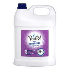 Deals and Offers on - Amazon Brand - Presto! Matic Front Load Detergent Liquid, Mega Saver Pack - 5 L Deals, Discounts & Offers on - Amazon Brand - Presto! Matic Front Load Detergent Liquid, Mega Saver Pack - 5 L