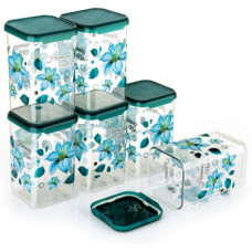 Deals and Offers on - hardin Woman's 1st Choice New Premium Quality.Square Shape Unbreakable Sturdy Airtight - 1100 ml Plastic Grocery Container(Pack of 6, Green) Deals, Discounts & Offers on - hardin Woman's 1st Choice New Premium Quality.Square Shape Unbreakable Sturdy Airtight - 1100 ml Plastic Grocery Container(Pack of 6, Green)