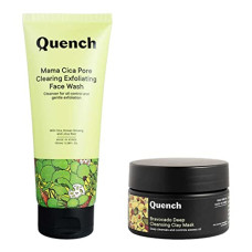 Deals and Offers on Beauty Care - Quench Botanics Cica Pore Clearing Exfoliating Face Wash With Bravocado Deep Cleansing Clay Mask Combo | Lotus Root, Korean Ginsengy, 100ml Deals, Discounts & Offers on Beauty Care - Quench Botanics Cica Pore Clearing Exfoliating Face Wash With Bravocado Deep Cleansing Clay Mask Combo | Lotus Root, Korean Ginsengy, 100ml