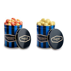 Deals and Offers on - Popcorn & Company Festive Gift Combo Pack of 2 Tins (Red Velvet & Lemon Pepper Popcorn) - 190 GM Deals, Discounts & Offers on - Popcorn & Company Festive Gift Combo Pack of 2 Tins (Red Velvet & Lemon Pepper Popcorn) - 190 GM