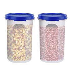 Deals and Offers on - Cutting EDGE Smart Slim Storage Set of 2 Air-Tight & Leak Resistant Plastic Round Modular Container For Snack, Condiment, Stackable, BPA Free, Food Grade, Refrigerator Safe (585 ML, Dark Blue) Deals, Discounts & Offers on - Cutting EDGE Smart Slim Storage Set of 2 Air-Tight & Leak Resistant Plastic Round Modular Container For Snack, Condiment, Stackable, BPA Free, Food Grade, Refrigerator Safe (585 ML, Dark Blue)