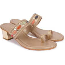 Deals and Offers on Women - VishudhWomen Gold Heels Sandal Deals, Discounts & Offers on Women - VishudhWomen Gold Heels Sandal