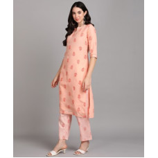 Deals and Offers on - v traditionWomen Cotton Blend Kurta Pant Set Deals, Discounts & Offers on - v traditionWomen Cotton Blend Kurta Pant Set
