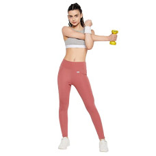 Deals and Offers on Women - Clovia Women's Snug Fit High-Rise Active Tights in Pink Deals, Discounts & Offers on Women - Clovia Women's Snug Fit High-Rise Active Tights in Pink