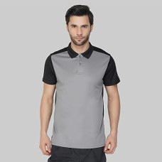 Deals, Discounts & Offers on Men - Vector X OMT-175 Men's Polyester Half Sleeve Polo Neck T-Shirt Grey