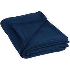 Deals, Discounts & Offers on  - STARNSTYLE 300 TC All Season Solid/Plain Lightweight Polar Fleece Double Bed Blanket (230 x 230 cm) Blue Blanket Double IV9
