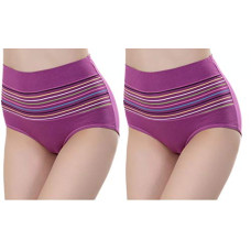 Deals, Discounts & Offers on Women - [Sample For Specific users] Ritu Creation Women's Cotton Spandex High Waist Panty/Tummy Control Panty,Free Size(Pack of 2)