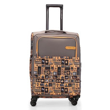 Deals and Offers on - Nasher Miles India Soft-Sided Polyester Printed Luggage Bag Cabin Luggage Yellow Grey 20 inch |55cm Trolley Bag Deals, Discounts & Offers on - Nasher Miles India Soft-Sided Polyester Printed Luggage Bag Cabin Luggage Yellow Grey 20 inch |55cm Trolley Bag