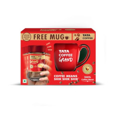 Deals and Offers on - Tata Coffee Grand Premium Instant Coffee | Special Edition Pack | Instant Coffee Blend | With Flavour Locked Decoction Crystals| 45g Jar with Mug Deals, Discounts & Offers on - Tata Coffee Grand Premium Instant Coffee | Special Edition Pack | Instant Coffee Blend | With Flavour Locked Decoction Crystals| 45g Jar with Mug