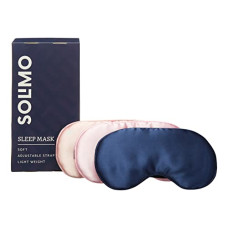 Deals and Offers on - Amazon Brand - Solimo Sleep Mask, Ultra Smooth, Adjustable Strap, Total Blockout (Blue, Pink, Copper Pack Of 3) Deals, Discounts & Offers on - Amazon Brand - Solimo Sleep Mask, Ultra Smooth, Adjustable Strap, Total Blockout (Blue, Pink, Copper Pack Of 3)