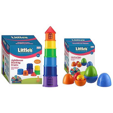 Deals and Offers on - Little's Nesting Eggs I Multicolor I Develops Motor & Reasoning Skills & Little's Lighthouse Stacking Drums | Activity Toy Deals, Discounts & Offers on - Little's Nesting Eggs I Multicolor I Develops Motor & Reasoning Skills & Little's Lighthouse Stacking Drums | Activity Toy