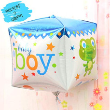 Deals, Discounts & Offers on  - AMFIN (Pack of 2) 24 Inch Baby Boy Cubic Foil Balloons / Baby Boy Balloons
