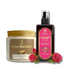 Deals and Offers on Beauty Care - Indus Organics Multani Mitti Powder and Rose water Combo Pack Deals, Discounts & Offers on Beauty Care - Indus Organics Multani Mitti Powder and Rose water Combo Pack