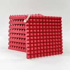 Deals and Offers on - MMT Acoustix 27pc | 90% Absorption Pyramid Acoustic Foam 50 density 1x1ft 2. Premium foam, precise soundproofing wall acoustic panels, echo reduction & noise reduction.Flame Red Deals, Discounts & Offers on - MMT Acoustix 27pc | 90% Absorption Pyramid Acoustic Foam 50 density 1x1ft 2. Premium foam, precise soundproofing wall acoustic panels, echo reduction & noise reduction.Flame Red