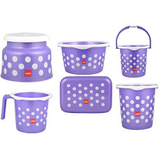 Deals and Offers on - Cello Fusion Plastic Bathroom Bucket Set of 6 Deals, Discounts & Offers on - Cello Fusion Plastic Bathroom Bucket Set of 6