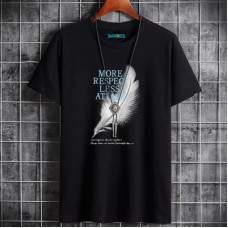 Deals, Discounts & Offers on  - [Sizes M, L, XL] SmarteesMen Printed, Typography Round Neck Cotton Blend Black T-Shirt