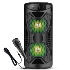 Deals and Offers on Electronics - KRISONS Rockstar 4 Double Woofer 20W Multi-Media Bluetooth Party Speaker with Wired Mic Deals, Discounts & Offers on Electronics - KRISONS Rockstar 4 Double Woofer 20W Multi-Media Bluetooth Party Speaker with Wired Mic