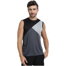 Deals, Discounts & Offers on  - FTXMen Colorblock Round Neck Polyester Grey T-Shirt