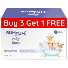 Deals, Discounts & Offers on Baby Care - BUMTUM Baby Soap With Goodness Of Calendula Extract Parabens Vegan & Cruelty Free 50gm(4 x 50 g)