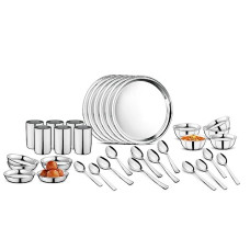 Deals, Discounts & Offers on  - Steelcraft Premium Bandhan Stainless Steel Dinner Set of 36 Pcs |22 Gauge | Kitchen Set