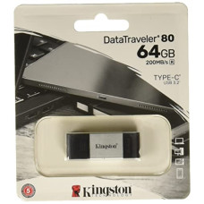 Deals, Discounts & Offers on  - Kingston DataTraveler 80 64GB USB Type-C Flash Drive (DT80/64GB), Metal