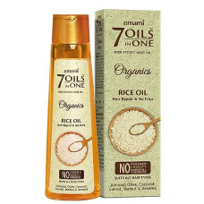 Deals, Discounts & Offers on Beauty Care - Emami 7 Oils In One Organics Rice Oil Hair Repair & No Frizz, Nourishing & Hydrating, Ultra-Light & Non-Sticky, 200ml