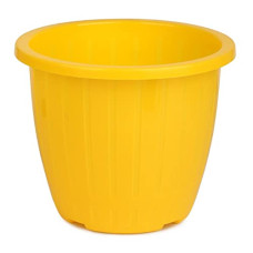 Deals, Discounts & Offers on Gardening Tools - GTB 8 INCH Duro Pot Set of 1 PC Indoor/Outdoor POTS, Flower POTS, Plant Container GAMLA (Yellow)