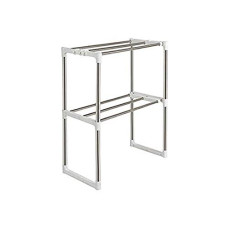 Deals, Discounts & Offers on  - OCKO Double Layer Adjustable Kichen Storage Holders Stainless Steel, Multifuntional Microware Oven Shelf Organizer (Pack of 1)