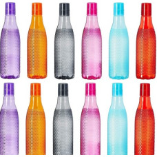 Deals and Offers on - Shopmart Checkered Pattern Unbreakable Plastic Water Bottle Set (Set of 12) 1000 ml Bottle(Pack of 12, Multicolor, Pink, Red, Orange, Plastic, PET) Deals, Discounts & Offers on - Shopmart Checkered Pattern Unbreakable Plastic Water Bottle Set (Set of 12) 1000 ml Bottle(Pack of 12, Multicolor, Pink, Red, Orange, Plastic, PET)