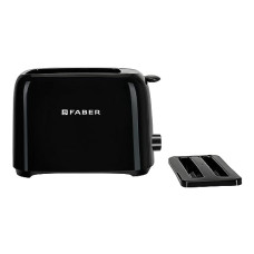 Deals and Offers on - Faber 750W Pop-Up Toaster | 6 Shade Browning Settings | 2 Slice Slots, Auto Pop-Up, Dust Lid, Cord Wrap Storage, Removable Crumb Tray, Food Grade Heating Element, Anti-Jam Function | (Black) Deals, Discounts & Offers on - Faber 750W Pop-Up Toaster | 6 Shade Browning Settings | 2 Slice Slots, Auto Pop-Up, Dust Lid, Cord Wrap Storage, Removable Crumb Tray, Food Grade Heating Element, Anti-Jam Function | (Black)