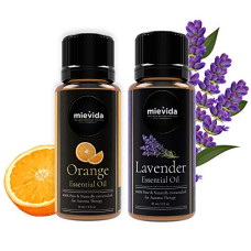 Deals, Discounts & Offers on  - Mievida Orange and Lavender Essential oil, 100% Pure and Naturally Extracted, Therapeutic Grade Essential Oil, Pack of 2(10 ml each)