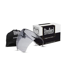 Deals, Discounts & Offers on  - Steelbird 7Wings Goggle-Style Anti Scratch, UV Protected Polycarbonate Reusable Glass Goggle Shield,Unisex Fashion Protective Wear