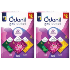 Deals, Discounts & Offers on  - Odonil Gel Pocket Mix - 60g (Pack of 30gx2) (Assorted pack of 3 new fragrances) | Infused with Essential Oils | Germ Protection | Lasts Up to 30 days | Air Freshener
