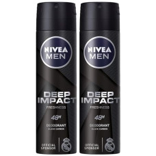 Deals, Discounts & Offers on Beauty Care - Nivea Deep Impact Freshness Deodorant For Men, 150ml (Pack of 2)