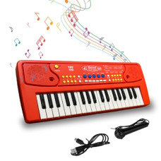 Deals, Discounts & Offers on  - ToyMagic Kids Keyboard with 37 Keys & Microphone|Electronic Piano for Beginners|Portable Keyboard |USB Charging|Musical Instrument Toy|Best Gift