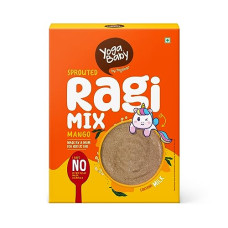 Deals and Offers on - Yogababy by YogaBar Sprouted Ragi Mix Mango, Healthy Porridge Mix for Infants, Kids, Children | Easy to Slurp Baby Foods, Tasty Cereal Deals, Discounts & Offers on - Yogababy by YogaBar Sprouted Ragi Mix Mango, Healthy Porridge Mix for Infants, Kids, Children | Easy to Slurp Baby Foods, Tasty Cereal
