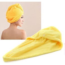 Deals, Discounts & Offers on  - Status Contract Set of 2 Hair Towel Absorbent Towel Bathrobe Magic Hair Warp Towel Super Quick-Drying Microfiber Bath Towel Bath Towel (Yellow - Pack of 2)